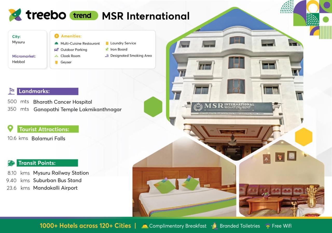 Treebo Trend Msr International - Hebbal Hotel Mysore Ngoại thất bức ảnh